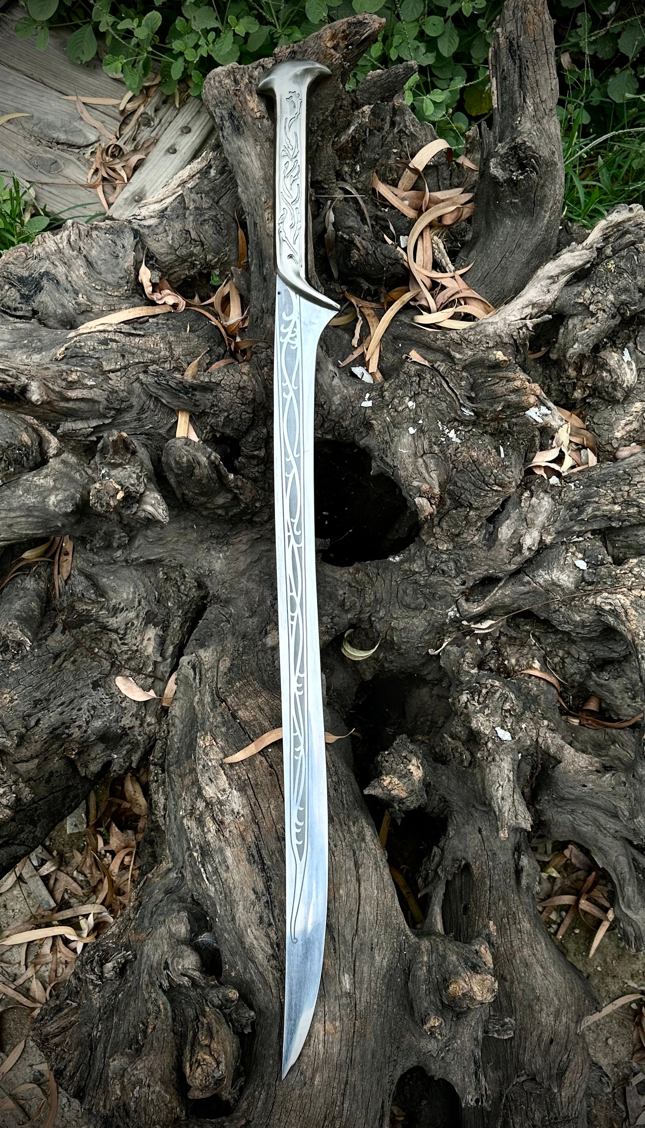 Handmade Thranduil Elven Sword Replica: Fantasy Movie Prop, Wall Decor