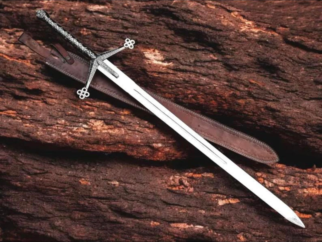 Handmade Scottish Claymore Sword J2 steel Highland Claymore Black Medieval Swords Anniversary Gift Groomsmen Gifts Personalized Gifts USA