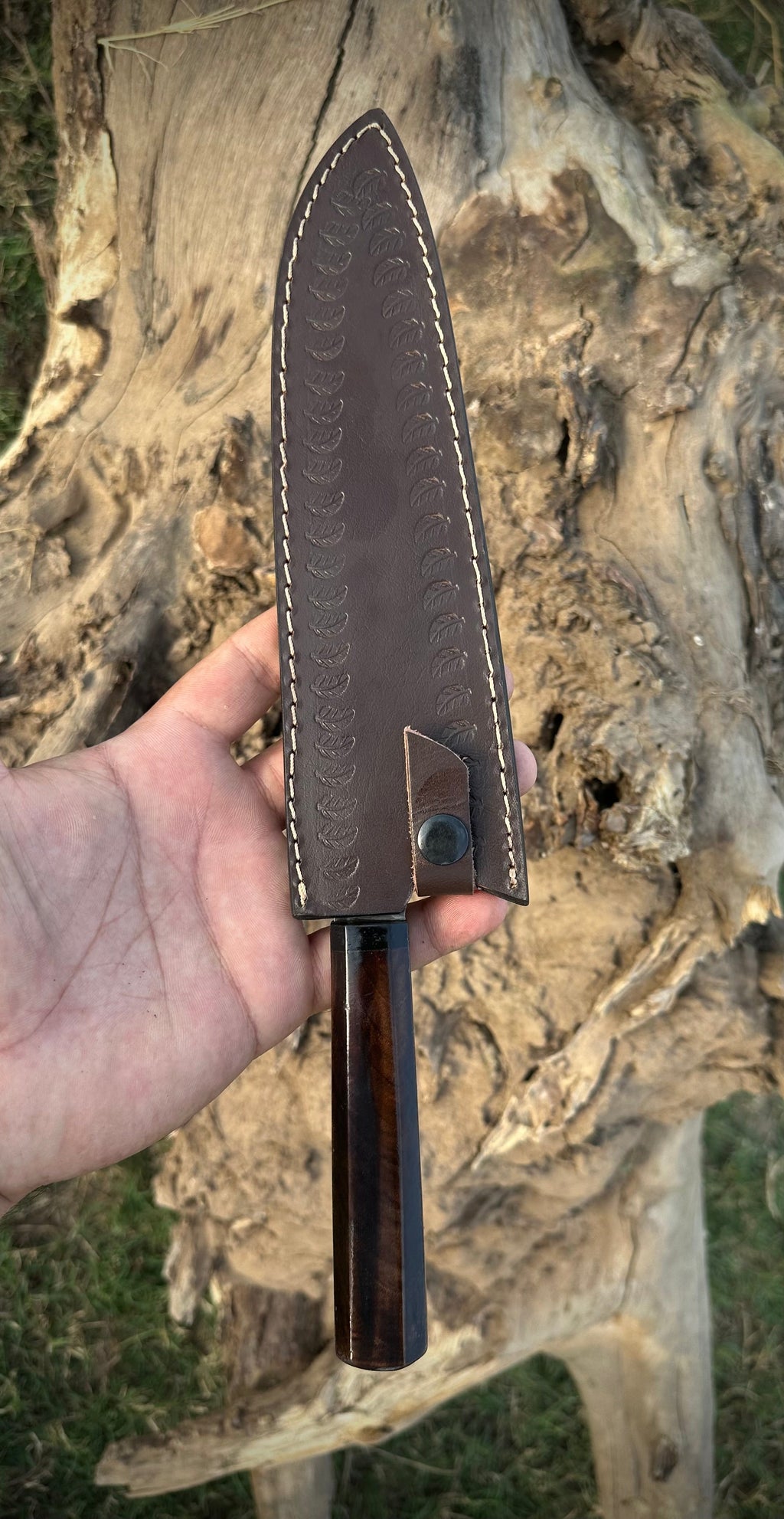 110-Layer Powder Damascus Steel Japanese Chef Knife – Tenjin "Heavenly Blade" One-of-a-Kind Chef Knife, Perfect Gift for Chefs