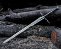 Handmade BlackFyre Ringwraith Sword: Fantasy Cosplay Prop with pure leather sheath.