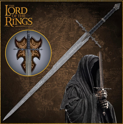Handmade BlackFyre Ringwraith Sword: Fantasy Cosplay Prop with pure leather sheath.