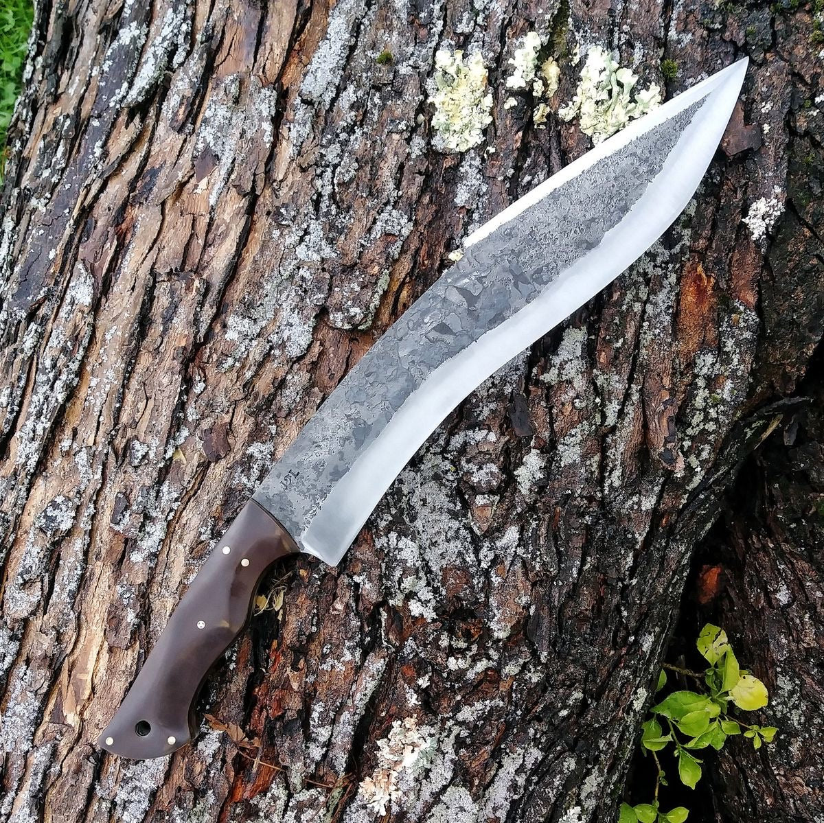 Custom Handmade 440c steel Kukri knife with wooden handle with Pure leather sheath.