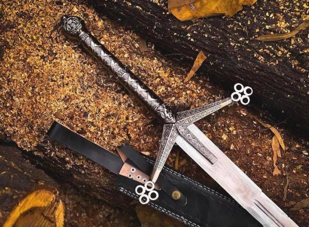 Handmade Scottish Claymore Sword J2 steel Highland Claymore Black Medieval Swords Anniversary Gift Groomsmen Gifts Personalized Gifts USA