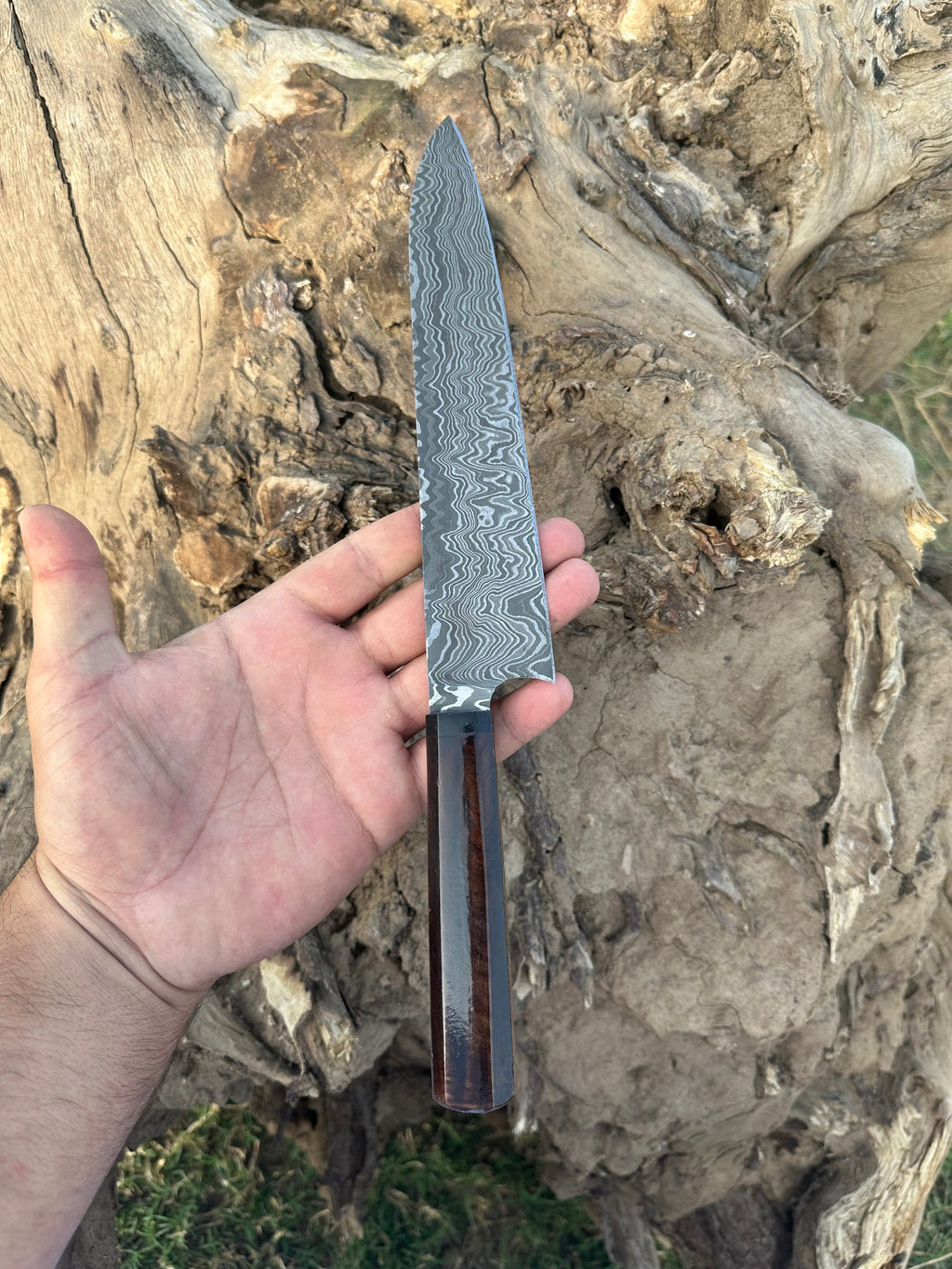 110-Layer Powder Damascus Steel Japanese Chef Knife – Tenjin "Heavenly Blade" One-of-a-Kind Chef Knife, Perfect Gift for Chefs