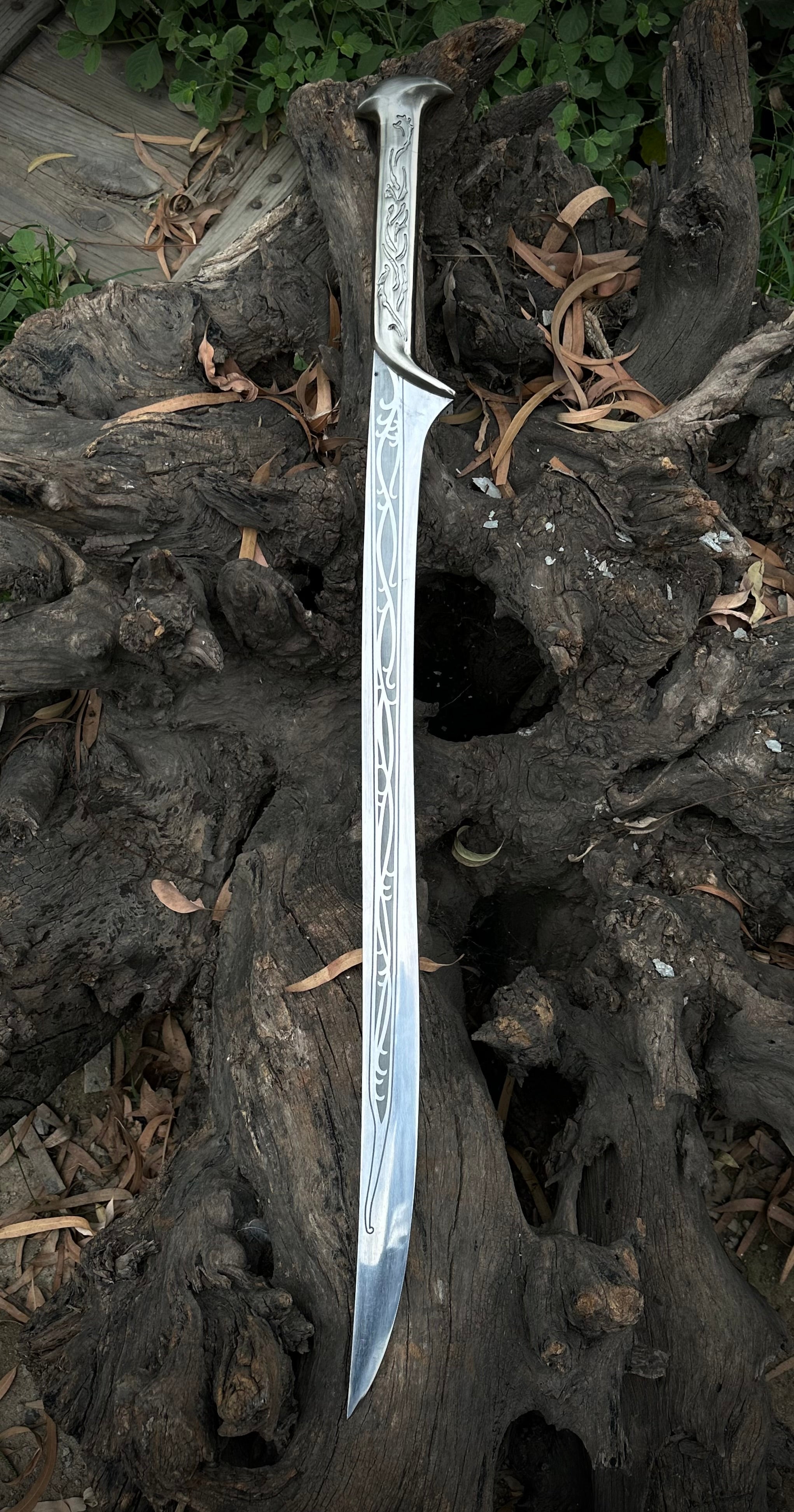 Handmade Thranduil Elven Sword Replica: Fantasy Movie Prop, Wall Decor