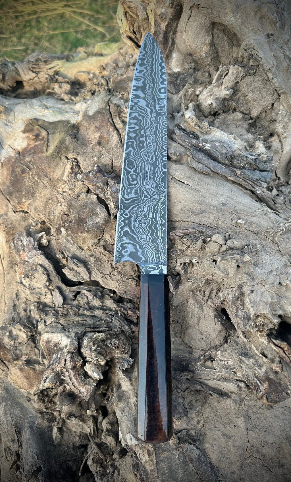 110-Layer Powder Damascus Steel Japanese Chef Knife – Tenjin "Heavenly Blade" One-of-a-Kind Chef Knife, Perfect Gift for Chefs