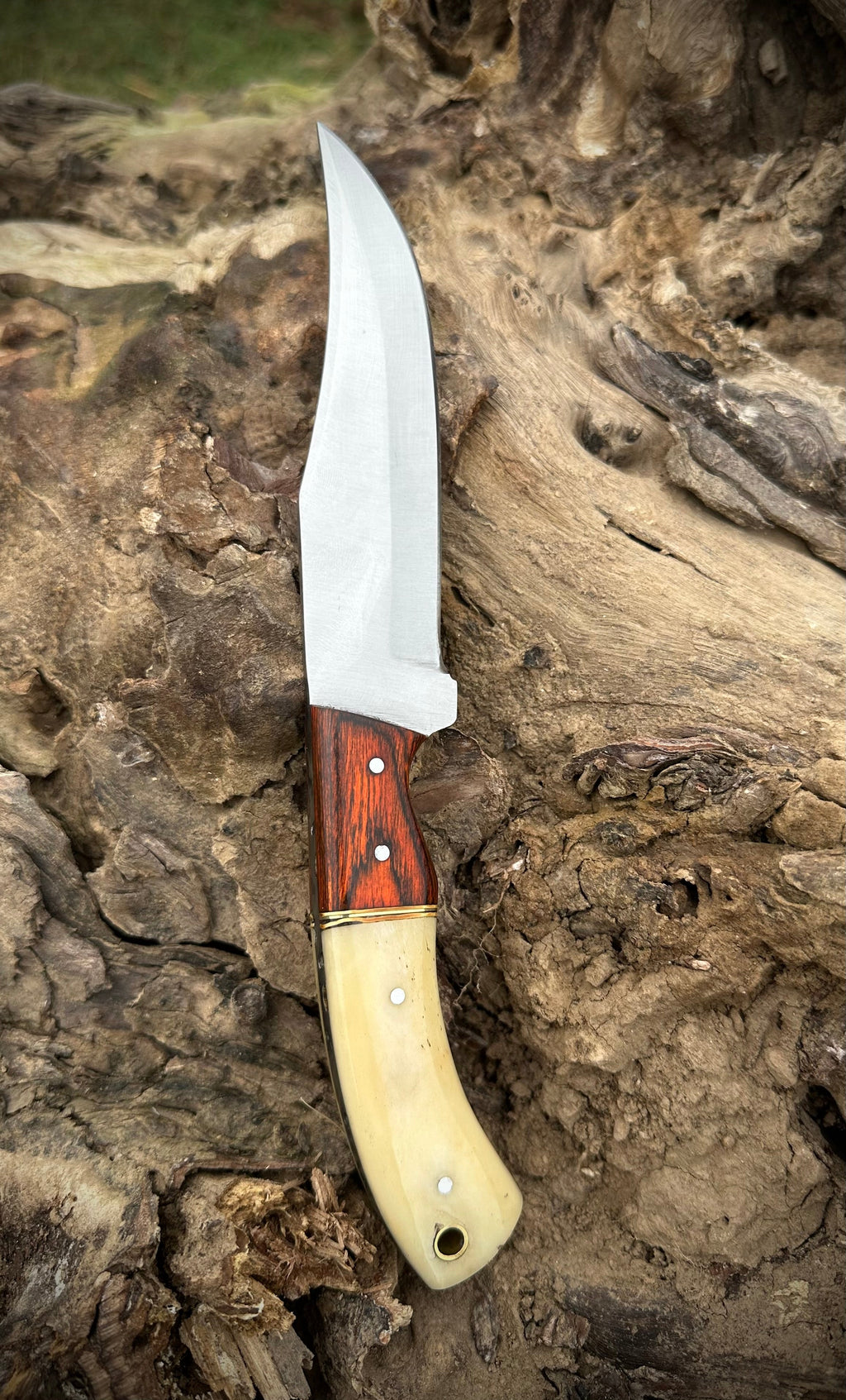 Handmade 1095 Steel Hunting Knife with Sheath | Bushcraft, Skinner, Survival, Camping Knife | Custom Gift for Him