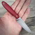 CUSTOM HAND MADE 3V STEEL SKINNER EDC KNIFE WITH G10 SHEATH HANDLE WITH PURE